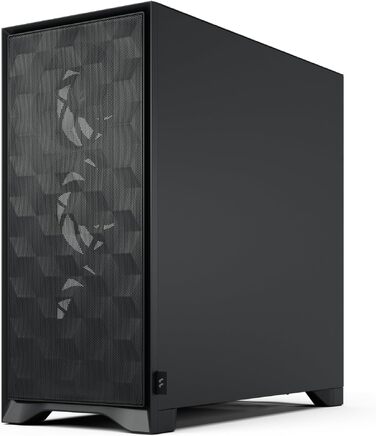Корпус для ПК Fractal Design Pop Air 2 Black TG Mesh ATX, 3x 120 мм вентилятори, чорний, загартоване скло