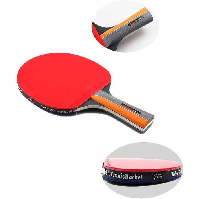 Набір для настільного тенісу Symagalbst 6-в-1: 2 ракетки, 3 м'ячі, чохол. Ідеально для початківців та професіоналів