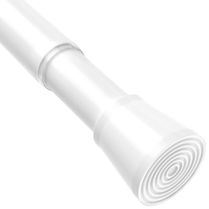 Штанга для карнизів без свердління – діаметр 25 мм, 1 шт. Регульована телескопічна штанга для кріплення, для штор, душової завіси та гардеробу (білий, 71-98 см)