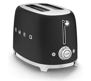 Тостер Smeg TSF01BLMEU на 2 скибки, 950 Вт, чорний