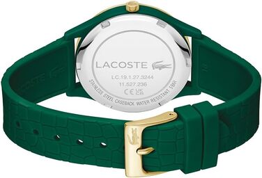 Жіночий годинник Lacoste Crocodille з силіконовим браслетом, зелений кварцовий