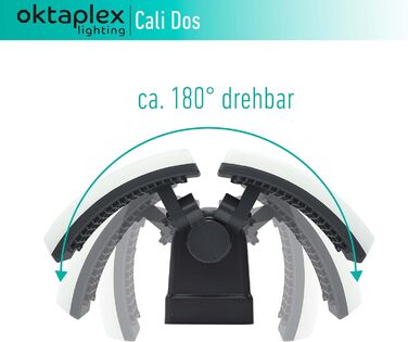 Oktaplex Cali Dos Outdoor Lamp, Swivel/Tiltable, 3000K Warm White, 40W Wall Lamp, IP65 LED Outdoor Steel, White, 230V Outdoor Light (Anthracite)