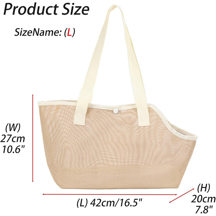 Сумка для собак та котів маленьких порід Soer, дихаюча сітка, пляжна сумка-переноска, складна, для подорожей, жовта (L)