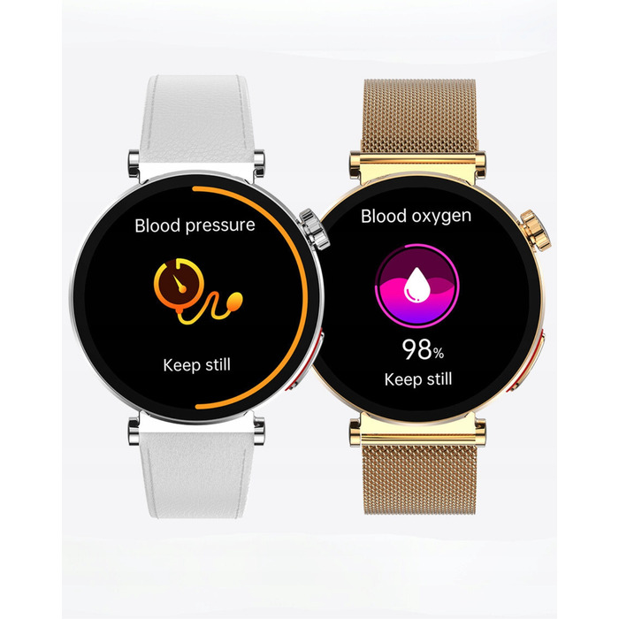 Жіночий смарт-годинник Sayberg AT490 (Золотий) з функціями ЕКГ та вимірювання рівня цукру