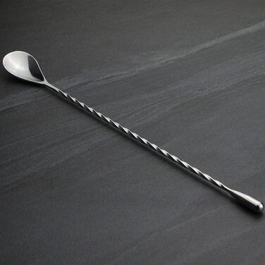 Якісний барний мішальний ложка YFWOOD з нержавіючої сталі, довгий руків'я, для коктейлів, бармени, спіральний дизайн, срібний колір