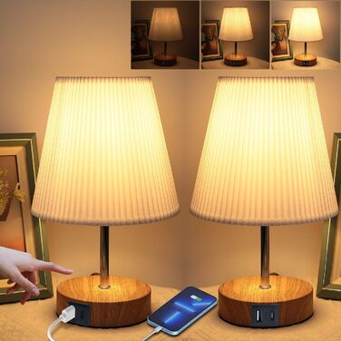 Торшер з регулюванням яскравості, торшер для столу з сенсорним керуванням, 3 режими освітлення, мінімалістична лампа для спальні, вітальні, подарунок (конус A+C-2 шт)