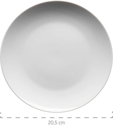 MÄSER 993650 Barca Breakfast Dish Set for 6 People, 18-Piece Set, Porcelain, White Breakfast Set 18-Piece 6 Person