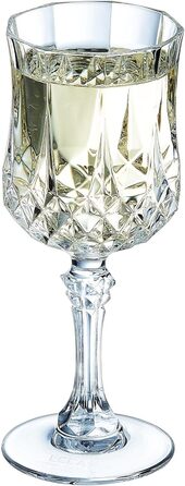 Cristal d'Arques Paris Longchamp - Wine Glass 170ml - Set of 6 - made of Kwarx - reinforced packaging - Shine, transparency, and high resistance