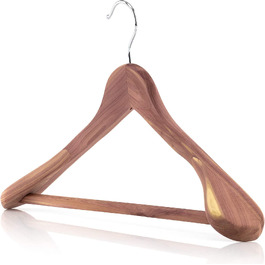 Вішалки для одягу з кедра Hangerworld (10 шт), 45 см, з широкими плечиками для захисту від молі