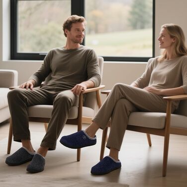 Тапочки халатні Ruyi для дому та вулиці, зимові, з підтримкою склепіння стопи, антиковзаюча підошва, сірі, 43 EU