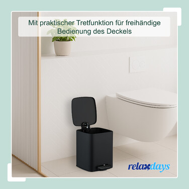 Relaxdays Square Cosmetic Container 6 Liter