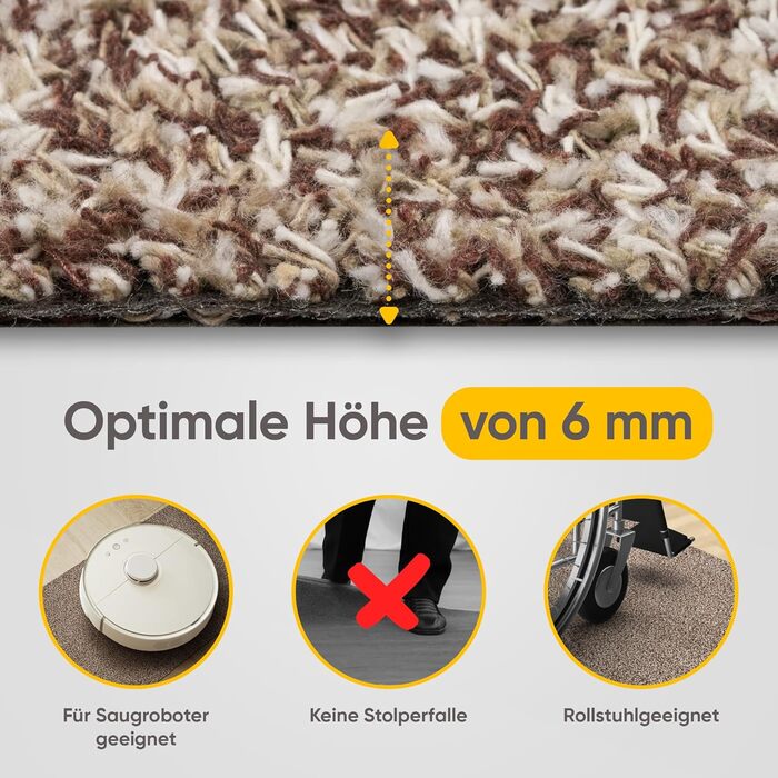 Килимок Entrando 40x60 см - бавовна, антиковзаючі, для дому та вулиці - під двері, терасу, балкон (Бежевий)