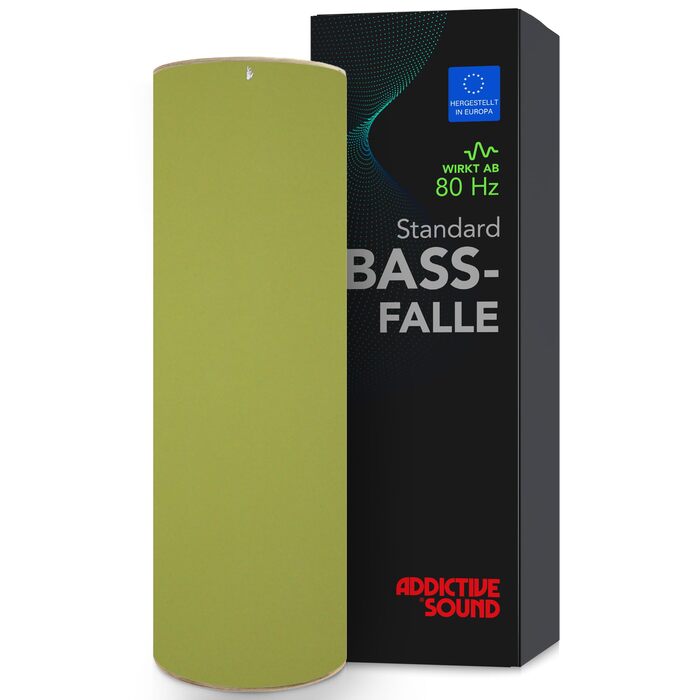 Бас-пастка Addictive Sound Bassfalle Rund Standard для студії, акустична панель зі спеціалізованої вовни (80-210 Гц), Apple, 98 см, Made in EU