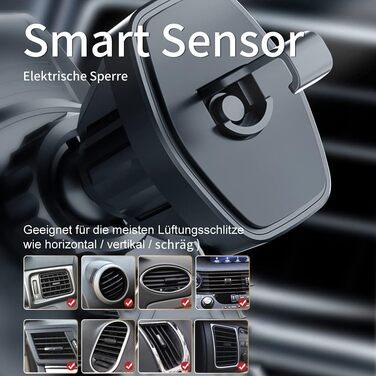 Автомобільний бездротовий зарядний пристрій AmazeFan 15W Qi з тримачем для телефону, чорний