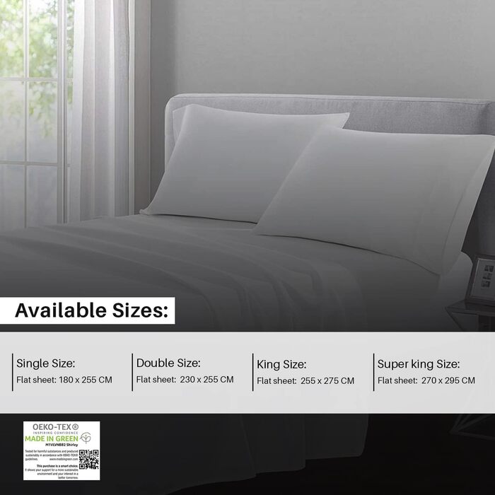 Divine Textiles® Sheet Set with 400 Thread Count, Hotel Quality, White, Super King