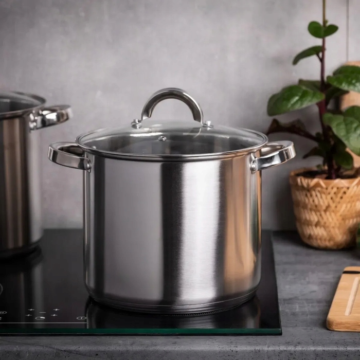 Каструля зі сталі нержавіючої Altom Design Fabio, 24 см, 8,5 л (для індукційних та газових плит)