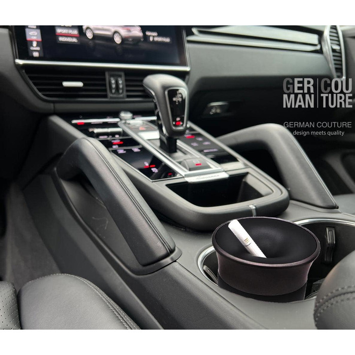 GC German Couture Stickbecher Auto-Aschenbecher compatible with IQOS ILUMA PRIME TEREA Sticks & Heets Sticks + Glo Hyper Pro Air neo Sticks Accessories & for PLOOM, black/grey