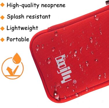 Органайзер для USB-накопичувачів та аксесуарів: водонепроникний чохол, 9 відділень, чорний (великий, червоний)