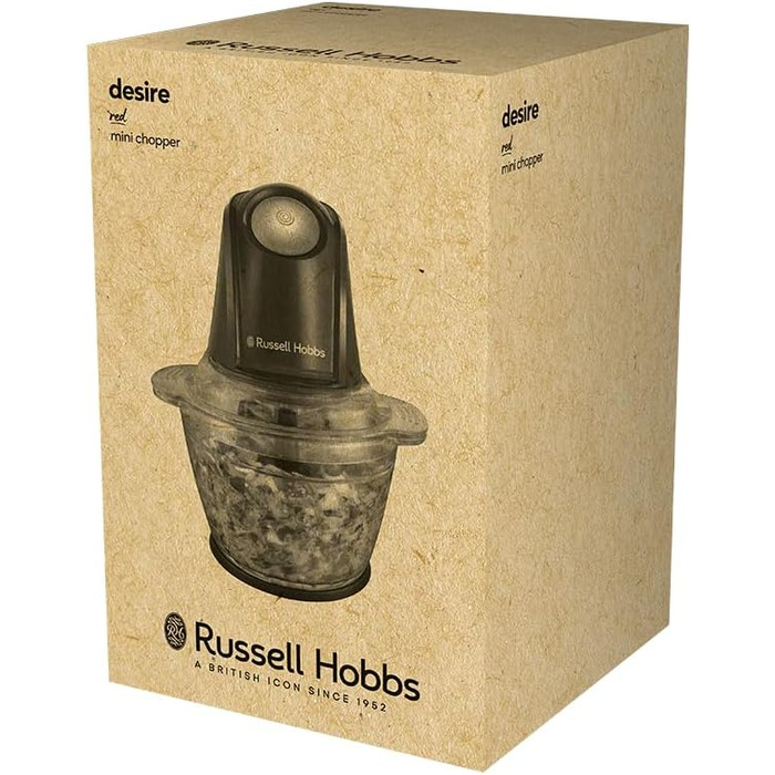 Кухонна машина Russell Hobbs 27131-56: електрична, для овочів, фруктів, м'яса, цибулі, 1л, нержавіюча сталь, 350W