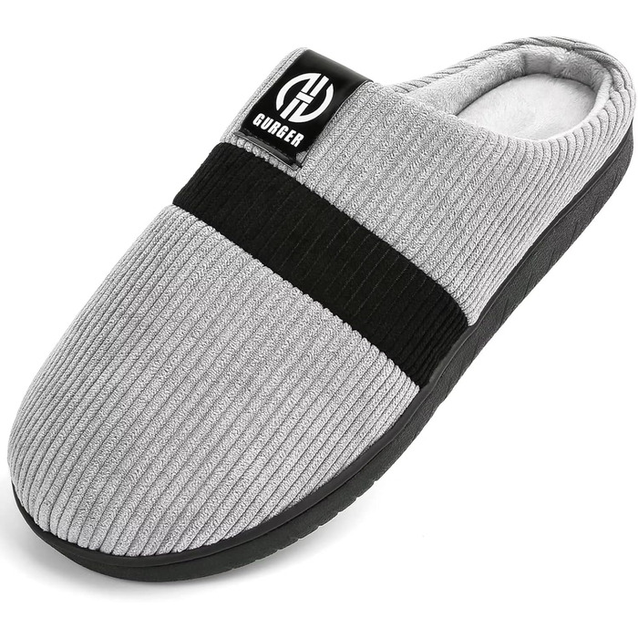 Тапочки домашні чоловічі/жіночі зимові з плюшевою підкладкою, розмір 36-51 (46/47 EU, сірий колір C2)