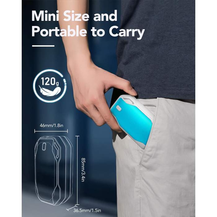 Електричні грілки для рук PHEJIE (2 шт.) - 3 режими нагріву, портативні, для активного відпочинку, кемпінгу, подарунок