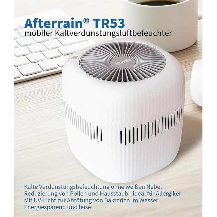 Зволожувач повітря Kaltverdunstungs Raumbefeuchter: без туману, для алергіків та вагітних, 2.5L