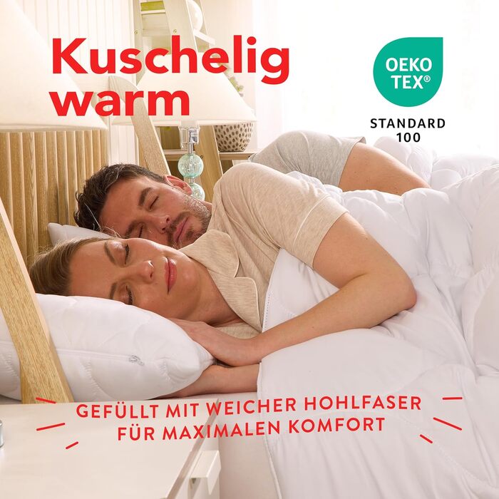 Ковдра John Cotton New Way 200x220 - інноваційна дихаюча ковдра для алергіків | Сертифікована Oeko-Test | Ідеальна для весни та осені | Тепла зимова ковдра 200x200 см