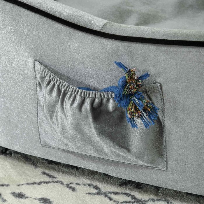 Диванчик для собак PawHut, лежанка для котів, крісло для тварин з дерев'яним каркасом, знімний коврик, 69 x 49 x 38 см