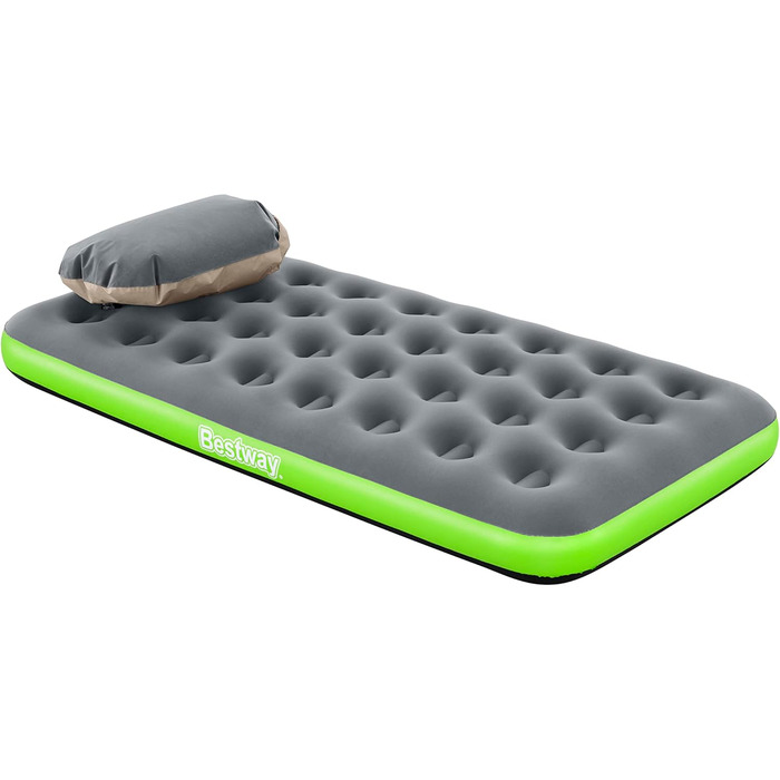Надувний матрац Bestway Roll & Relax Twin 188x99x22 см, сірий, для відпочинку