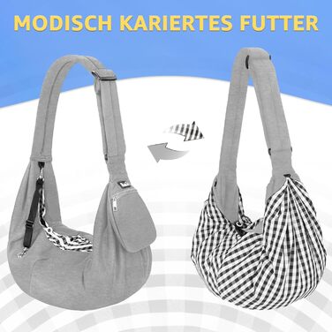 Сумка-переноска для собак SlowTon, сіра, для собак вагою 2,7-5,4 кг