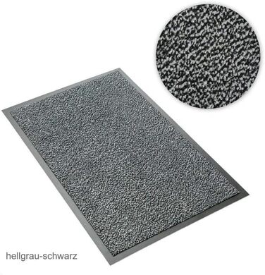 Килимок вхідний антибрудний Metzker® Sauberlaufmatte (120x180 см, світло-сірий/чорний) - меланж