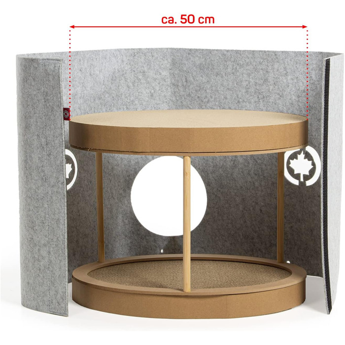 Кігтеточка-кіт-ліжко Owen XL - велика, сіра, 50 см | CanadianCat