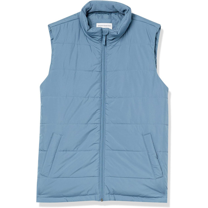 Чоловіча жилетка Amazon Essentials з утеплювачем та флісовою підкладкою (L, світло-блакитна)