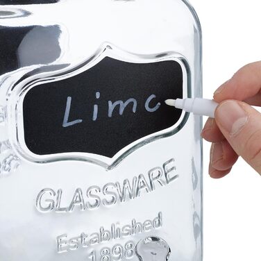 Набір диспенсерів для напоїв Relaxdays (2 шт), 4 л, з краником та кришкою, прозорий скляний диспенсер для води та лимонаду