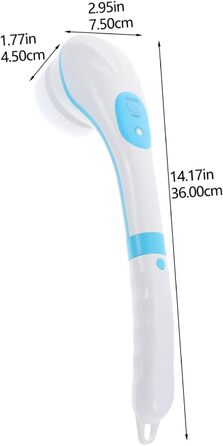 Minkissy 1-Piece Bath Brush Body Cleaning Brush Rotating Exfoliating Brush Face Washing Brush Massage Brush Electric Shower Brush Massage Brush for the Back Bath Accessories Abs Blue