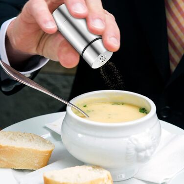 Набір для спецій з нержавіючої сталі (2 шт): солянка та перечниця, невеликий розмір