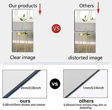 Дзеркало настінне повноекранне, акрилове, без рами, 40 x 100 см. Ідеально для дому, фітнесу та танців