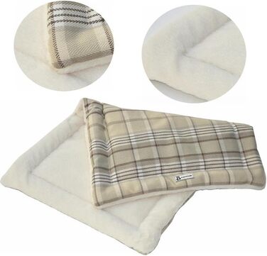 М'яка тепла ковдра для собак та котів Nanook XL, 70x45 см, бежева, пральна