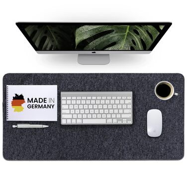 Килимок для столу повстяний 80x40 см Easy and Green® (Німеччина) - мишка, офіс, еко-фетр, сірий