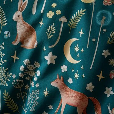 Набір постільної білизни Catherine Lansfield Enchanted Twilight з наволочками, для ліжка King Size, лісовий зелений