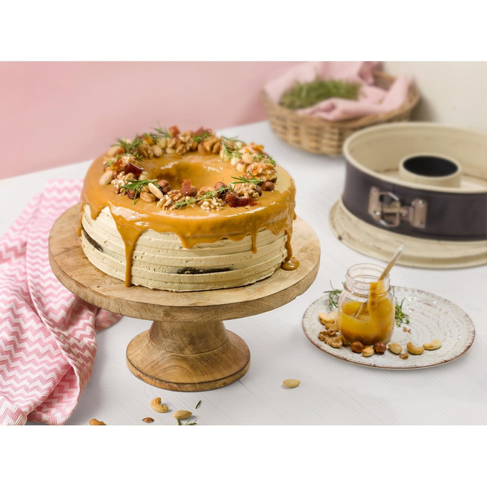 Форма для випічки Kaiser Inspiration Plus, 28 см, 2 дна, з плоскою та різьбленою поверхнею, антипригарне покриття, випічка торти