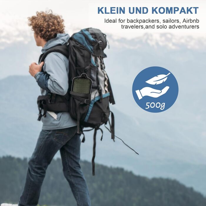 Спальний мішок для кемпінгу 2в1, мікрофібра, 220x95 см, зелений