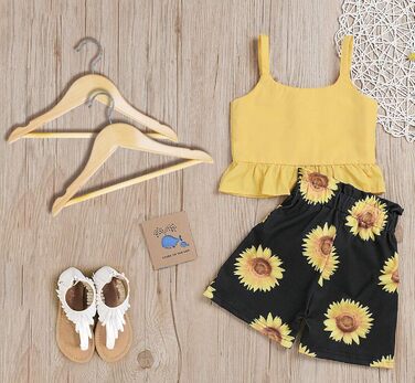 Дерев'яні вішалки для дитячого одягу Homewit - 24 шт. з перекладиною, з заглибленнями, 360° обертання, для малюків та дітей - 30 см