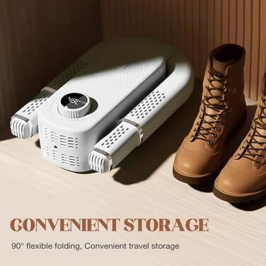 Електричний сушильник для взуття та рукавичок з таймером, 4 тримачі, складна конструкція