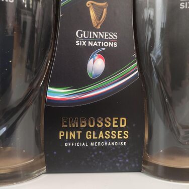 Набір з двох склянок Guinness Six Nations, 500 мл