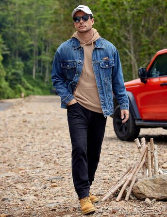 COOFANDY Худі для чоловіків з капюшоном, теплий світшот з флісу, бавовняний світшот з кишенями, чоловічий худі (Хакі, XL)