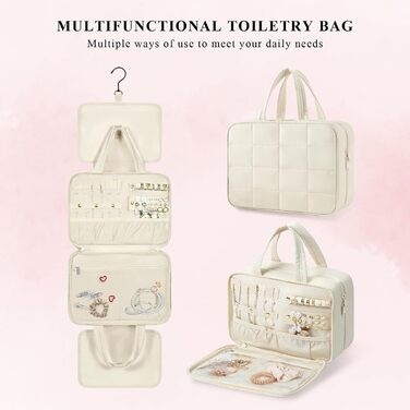 Чохол для туалетних аксесуарів на гачку, дорожній, чорний: органайзер для косметики та прикрас