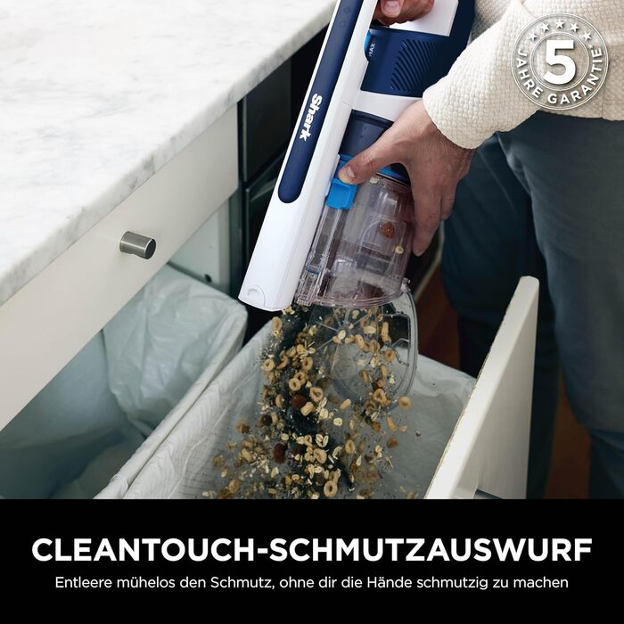 Пилгопоглинач Shark PowerPro IZ380EU: акумуляторний, бездротовий, для тварин, алергіків, з LED-підсвічуванням та гнучким гофрованим всмоктувальним трубою, Navy Blue Metallic