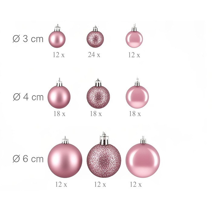Relaxdays Set of 138 Christmas Baubles