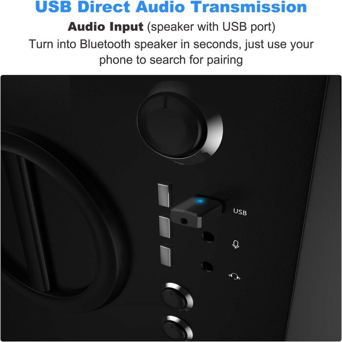 Isobel Bluetooth Передавач/Приймач 2-в-1: Bluetooth Адаптер 5.0 з низькою затримкою для TV/PC/Laptop. Підтримка Optical, Toslink, RCA, 3.5mm AUX. Dual Link (USB)